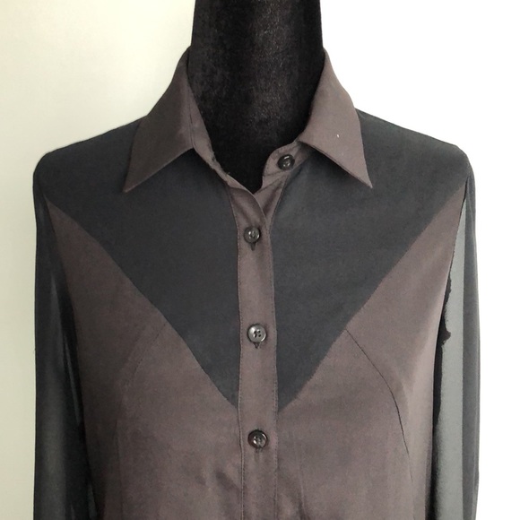 BCBGeneration 2 tone high/low dress/shirt Size XXS - Picture 4 of 6
